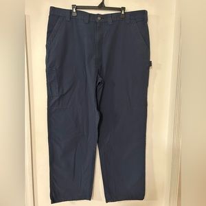 NWT Carhartt Navy Blue Loose Fit Canvas Work Pants size 44x32